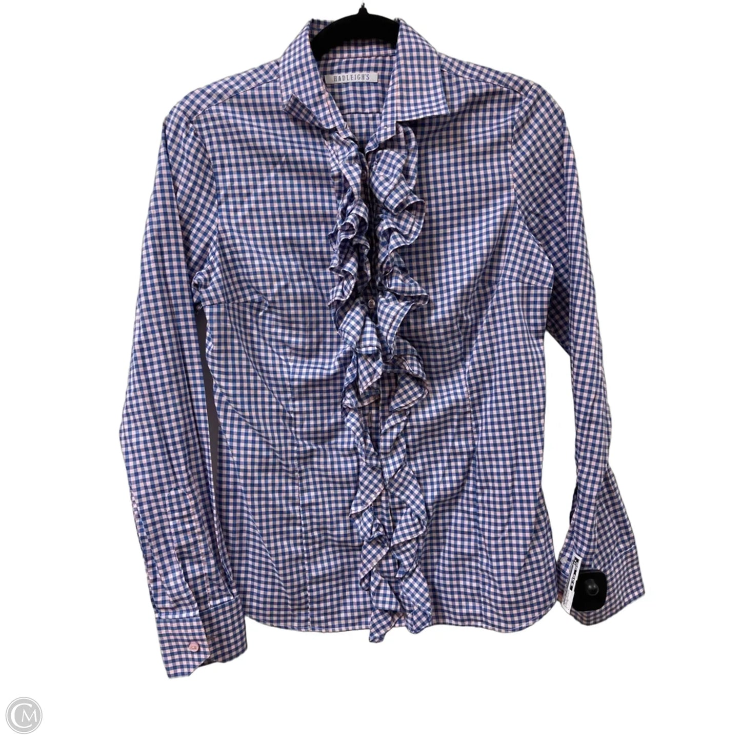 Blouse Long Sleeve By Cma In Blue & Pink, Size: M