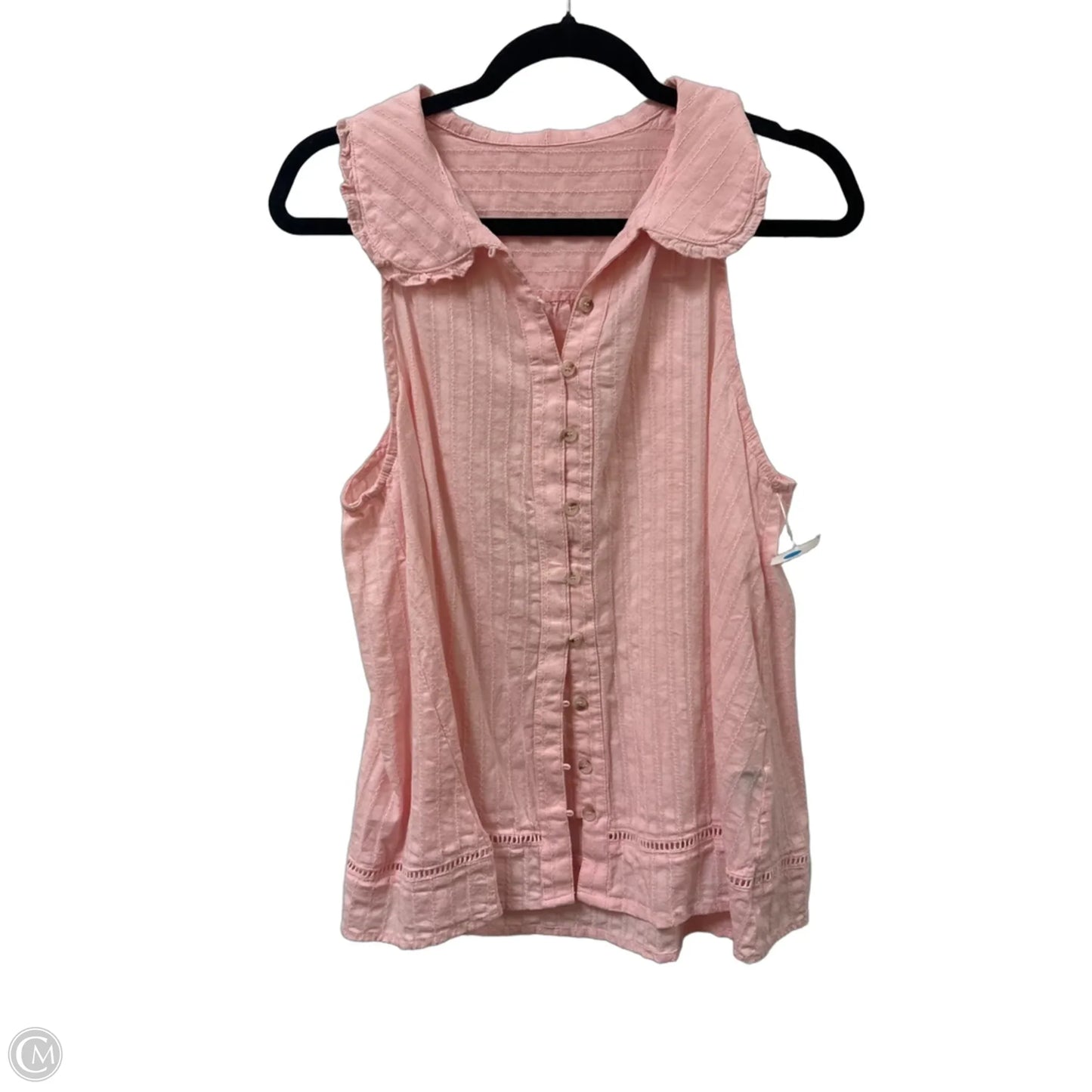Top Sleeveless By Clothes Mentor In Pink, Size: L