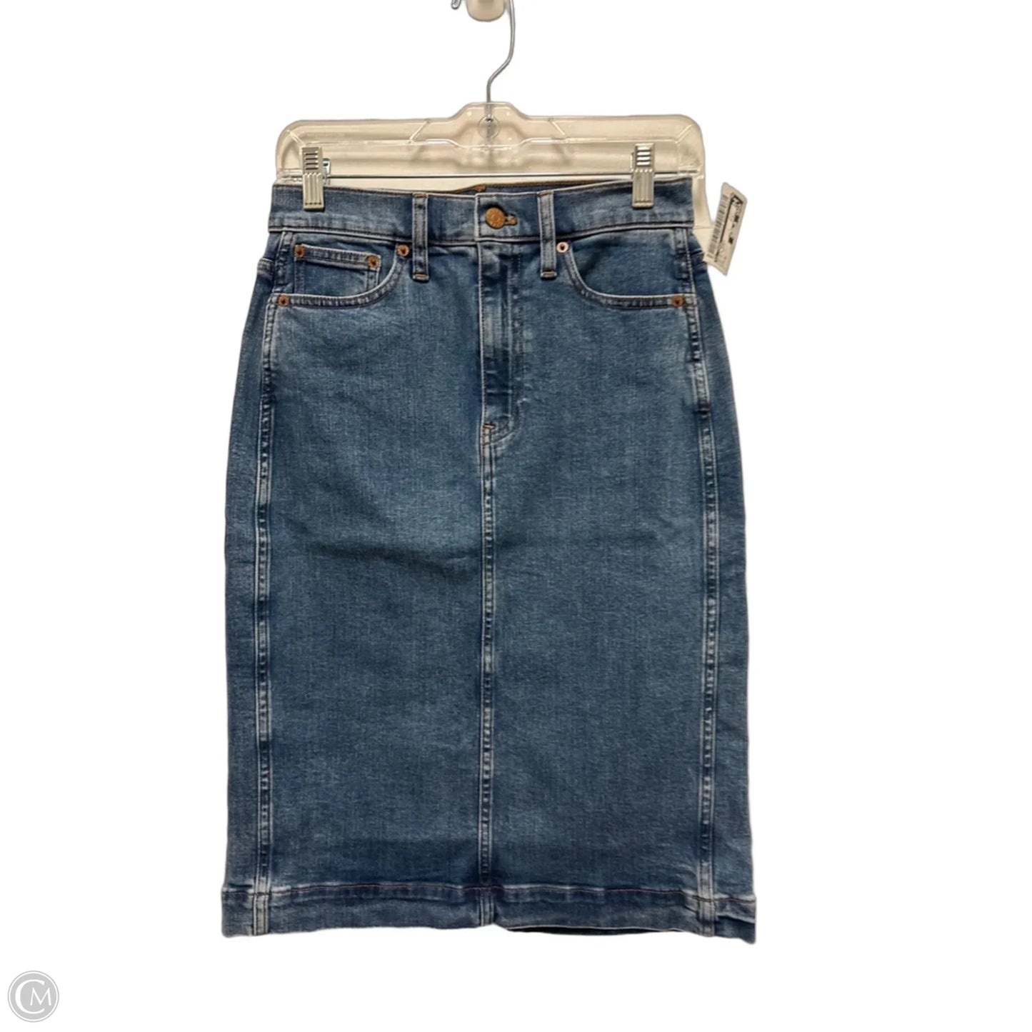 Skirt Midi By J. Crew In Blue Denim, Size: 0
