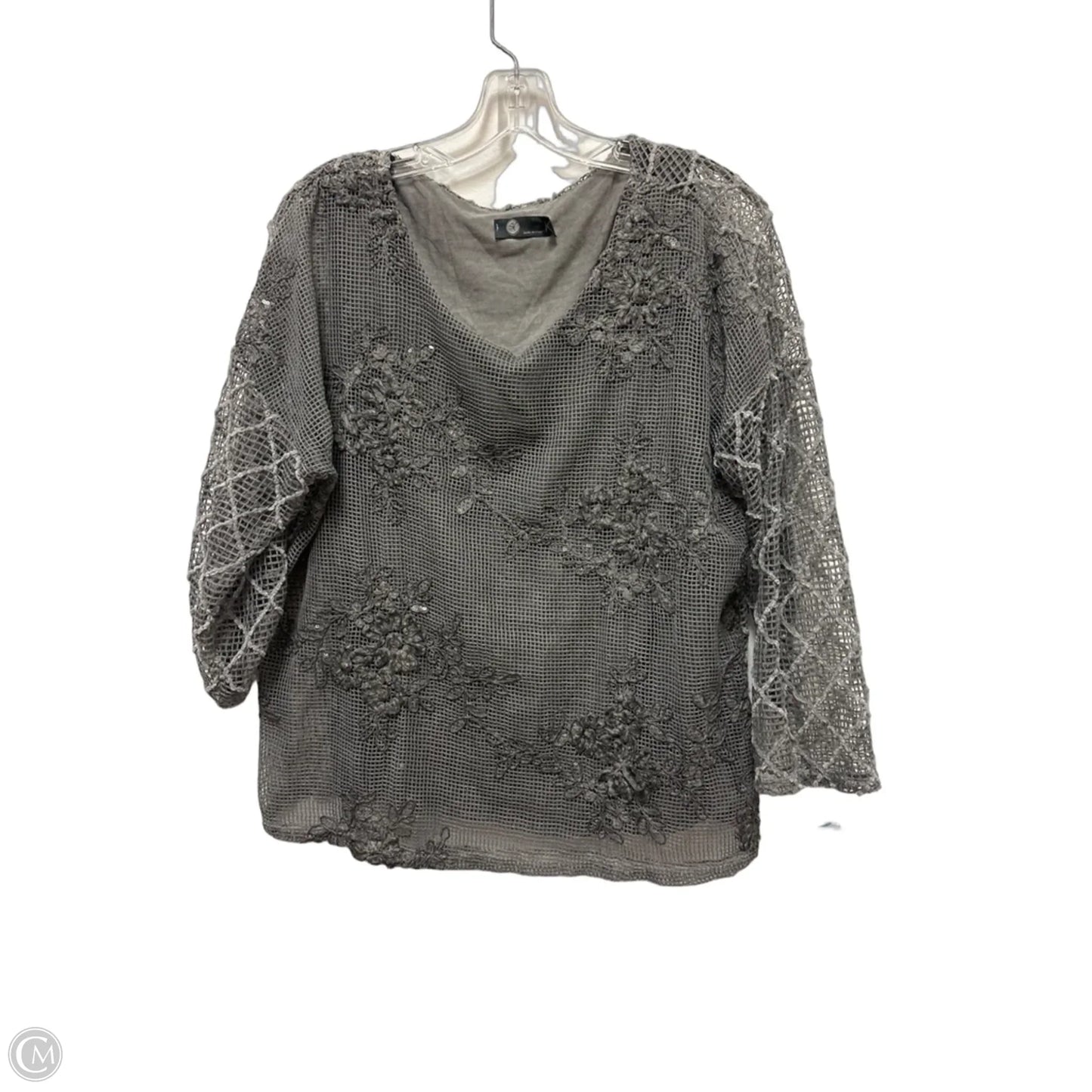 Top Long Sleeve By Clothes Mentor In Grey, Size: S