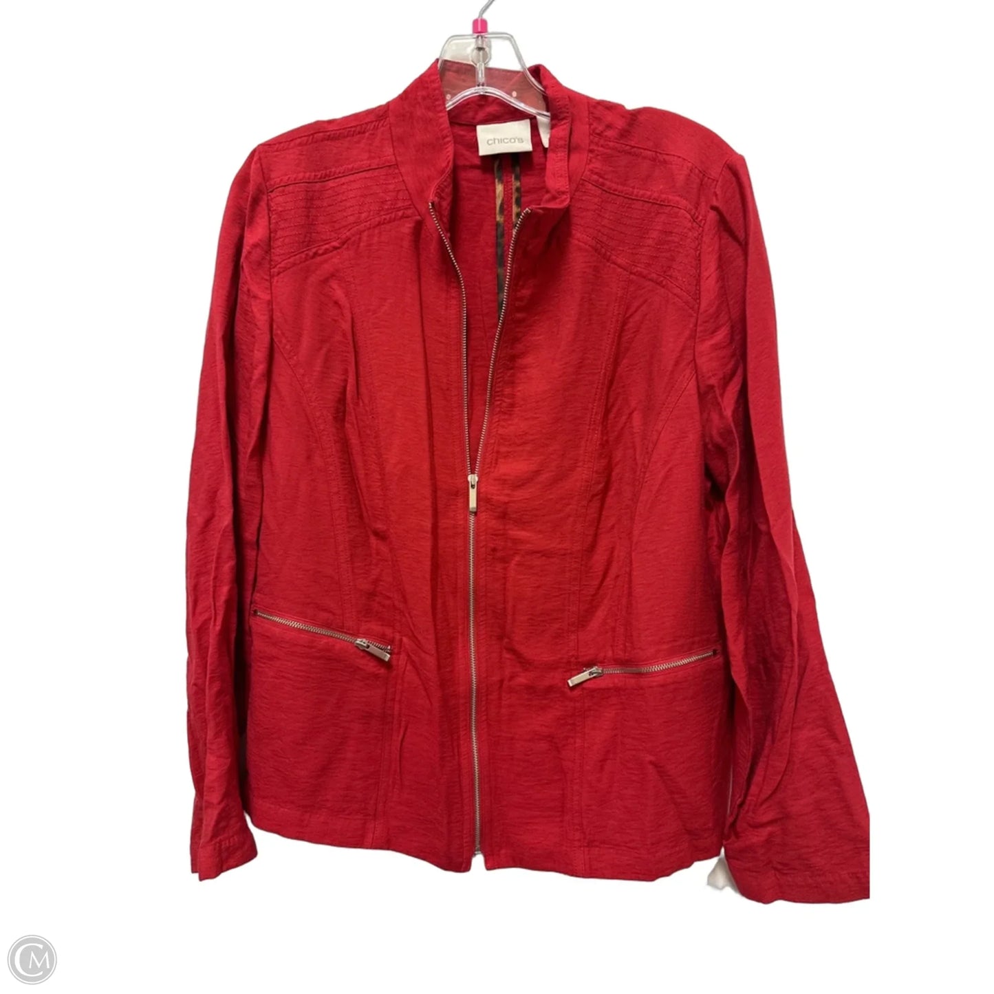 Blazer By Chicos In Red, Size: L