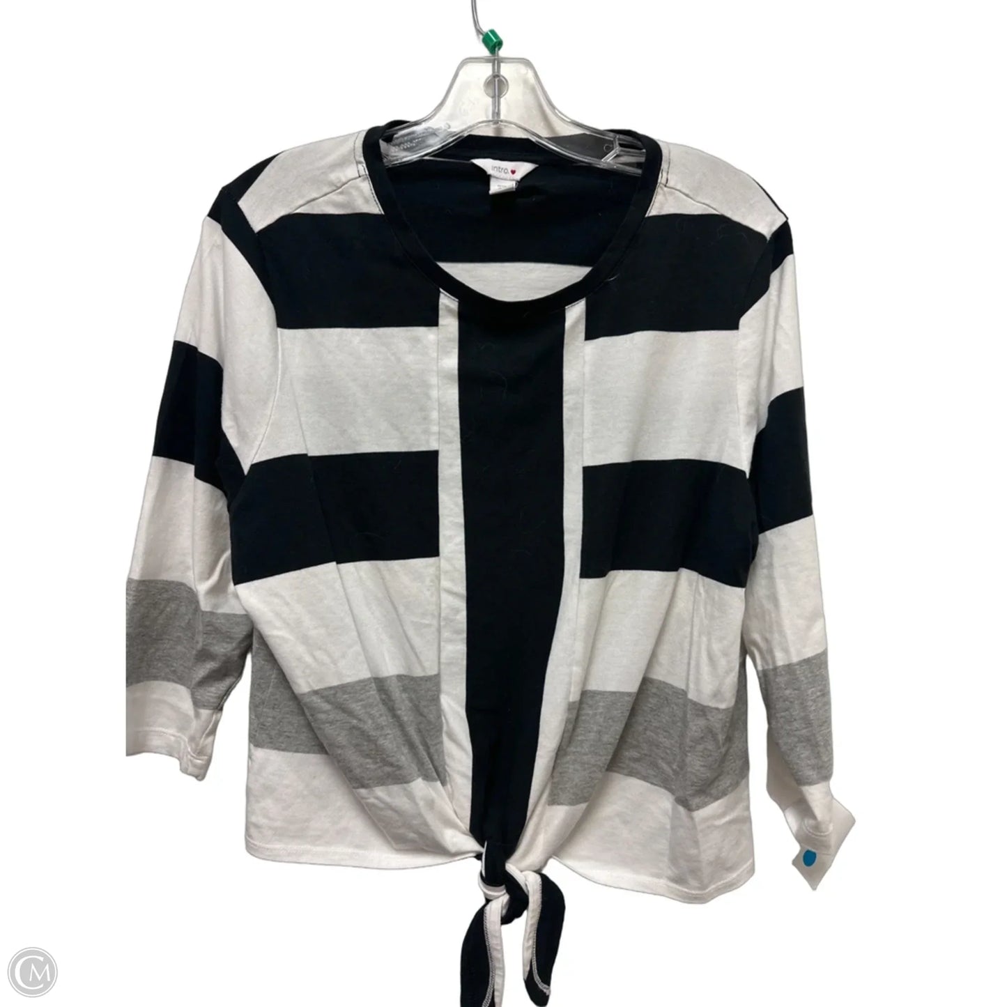 Top Long Sleeve By Intro In Striped Pattern, Size: Lp