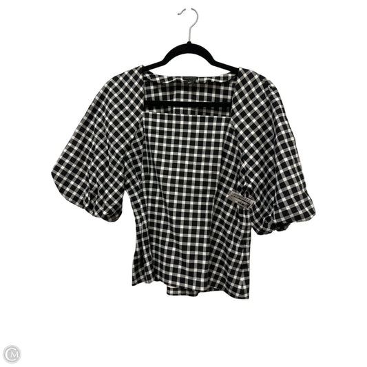 Top Short Sleeve By Ann Taylor In Black, Size: S