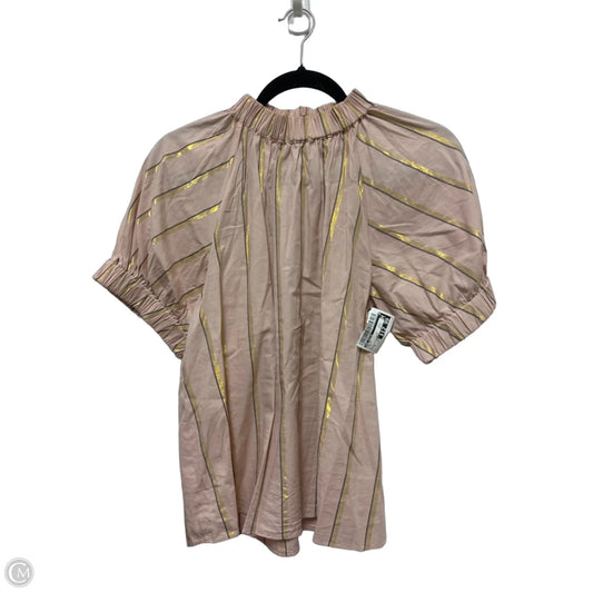Top Short Sleeve By Ann Taylor In Pink, Size: S