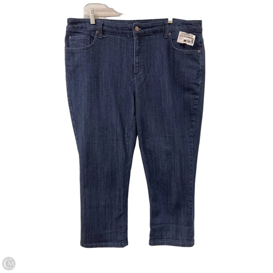 Capris By Jones New York In Blue Denim, Size: 16
