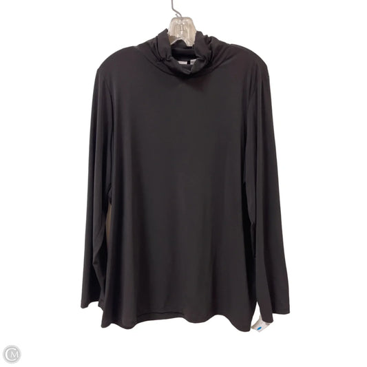 Top Long Sleeve By Susan Graver In Black, Size: Xl