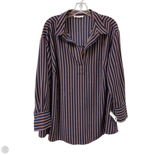 Top Long Sleeve By Dr2 In Navy, Size: 2x