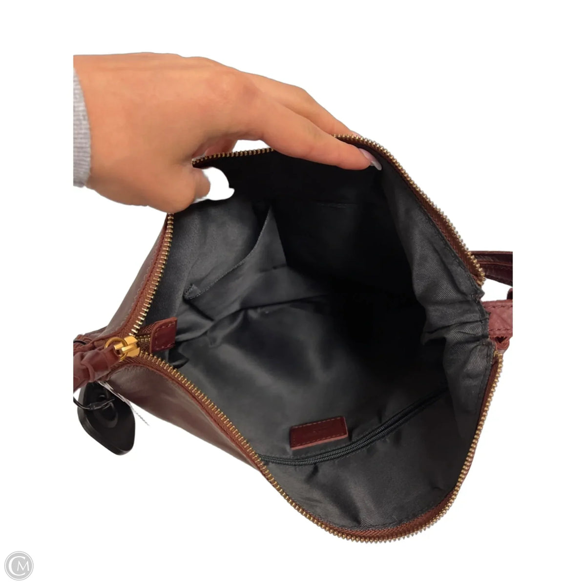 Handbag Leather By Margot, Size: Medium