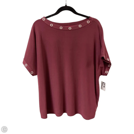 Top Short Sleeve By Love Scarlett In Red, Size: 1x