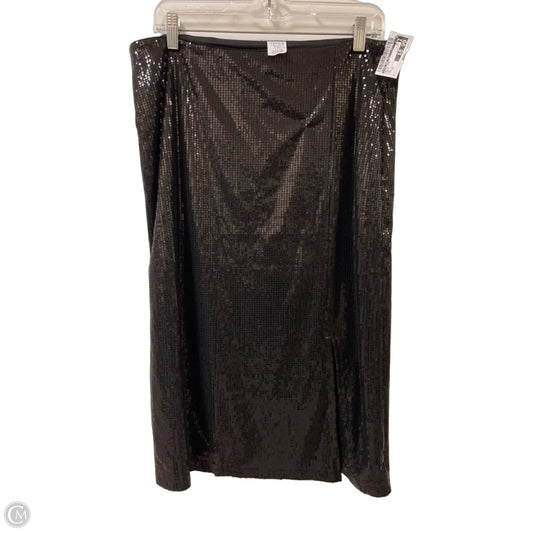 Skirt Midi By Time And Tru In Black, Size: 12