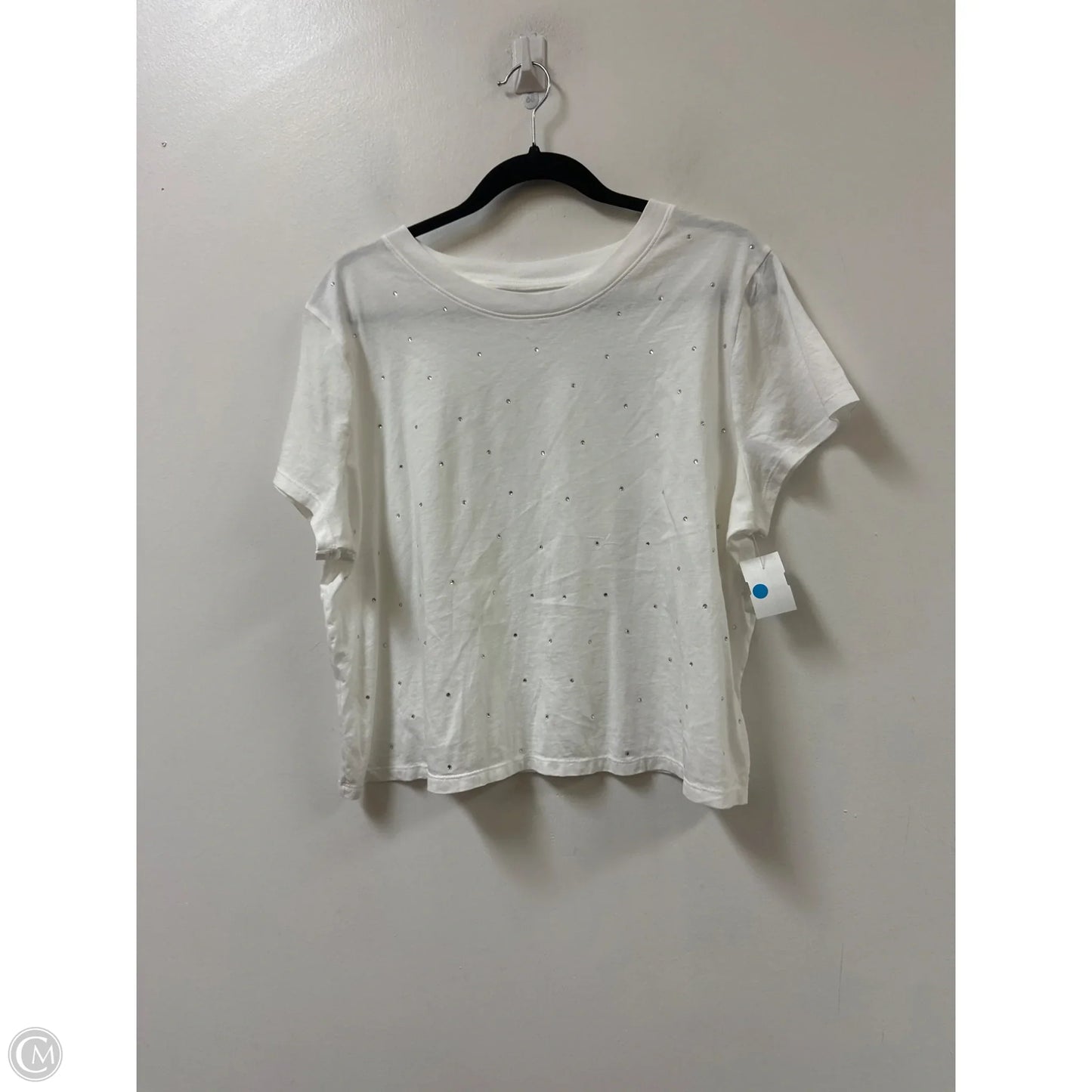 Top Short Sleeve By Ana In White, Size: Xl