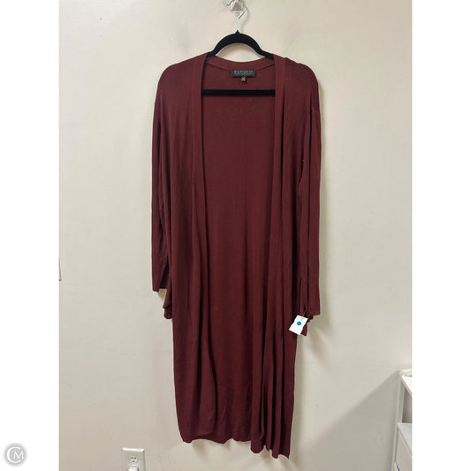 Sweater Cardigan By Eloquii In Red, Size: Xl