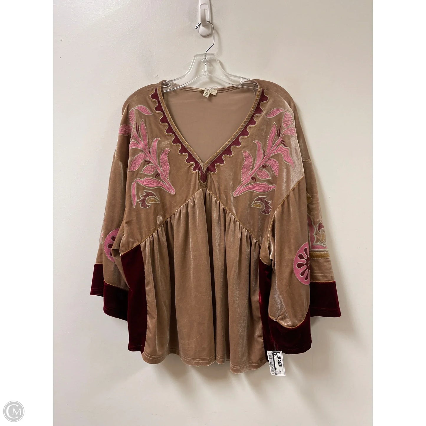 Tunic Long Sleeve By Easel In Brown, Size: M