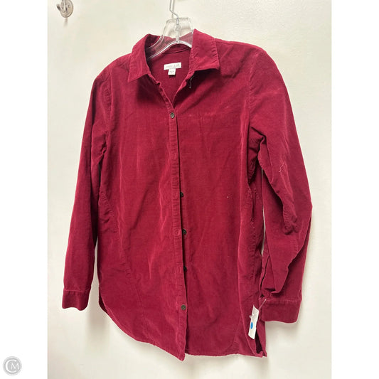 Blouse Long Sleeve By J. Jill In Red, Size: Xs