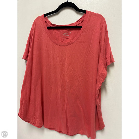 Top Short Sleeve By Ava & Viv In Orange, Size: 3x