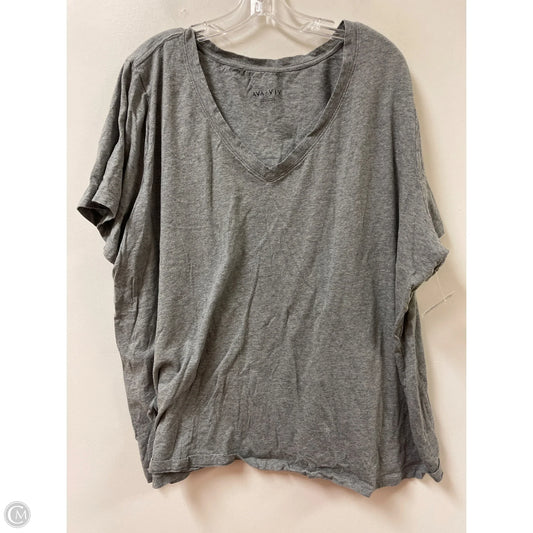 Top Short Sleeve By Ava & Viv In Grey, Size: 3x