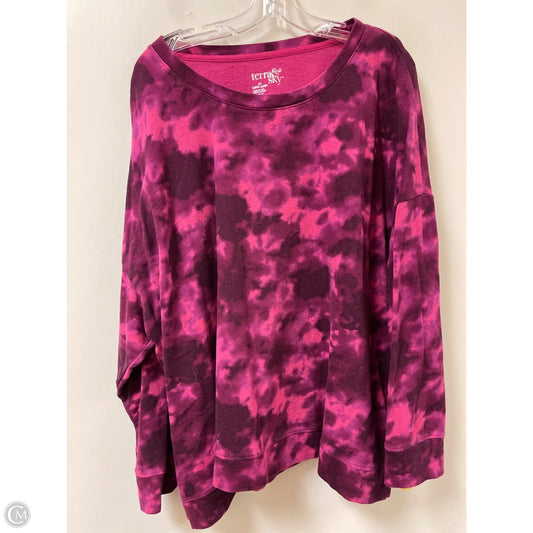 Sweater By Terra & Sky In Tie Dye Print, Size: 4x