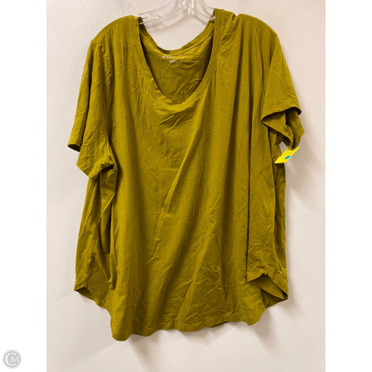 Top Short Sleeve By Ava & Viv In Green, Size: 3x