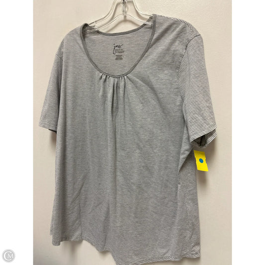 Top Short Sleeve By Hanes In Grey, Size: 3x