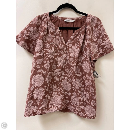 Top Short Sleeve By Sonoma In Red, Size: 2x