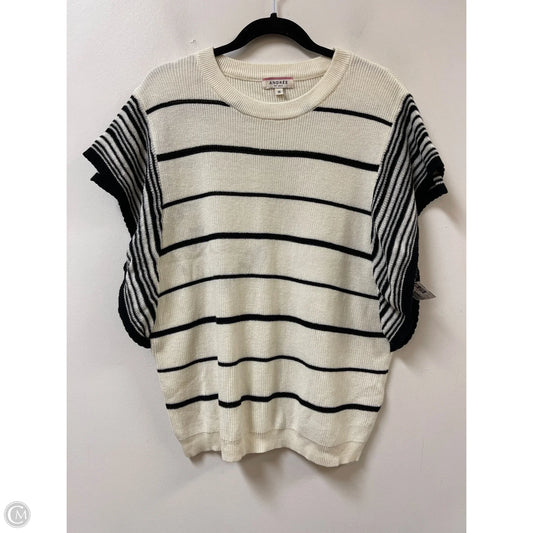 Sweater Short Sleeve By Andree By Unit In Cream, Size: 1x
