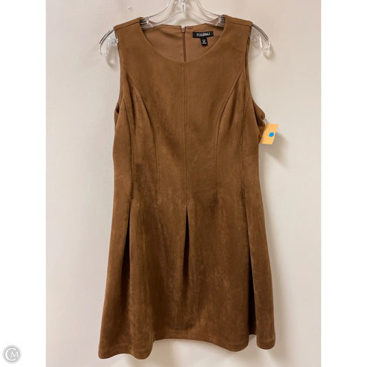 Dress Casual Short By Roz And Ali In Brown, Size: Mp