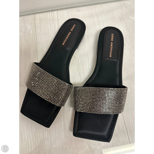 Sandals Flats By Good American In Silver, Size: 9