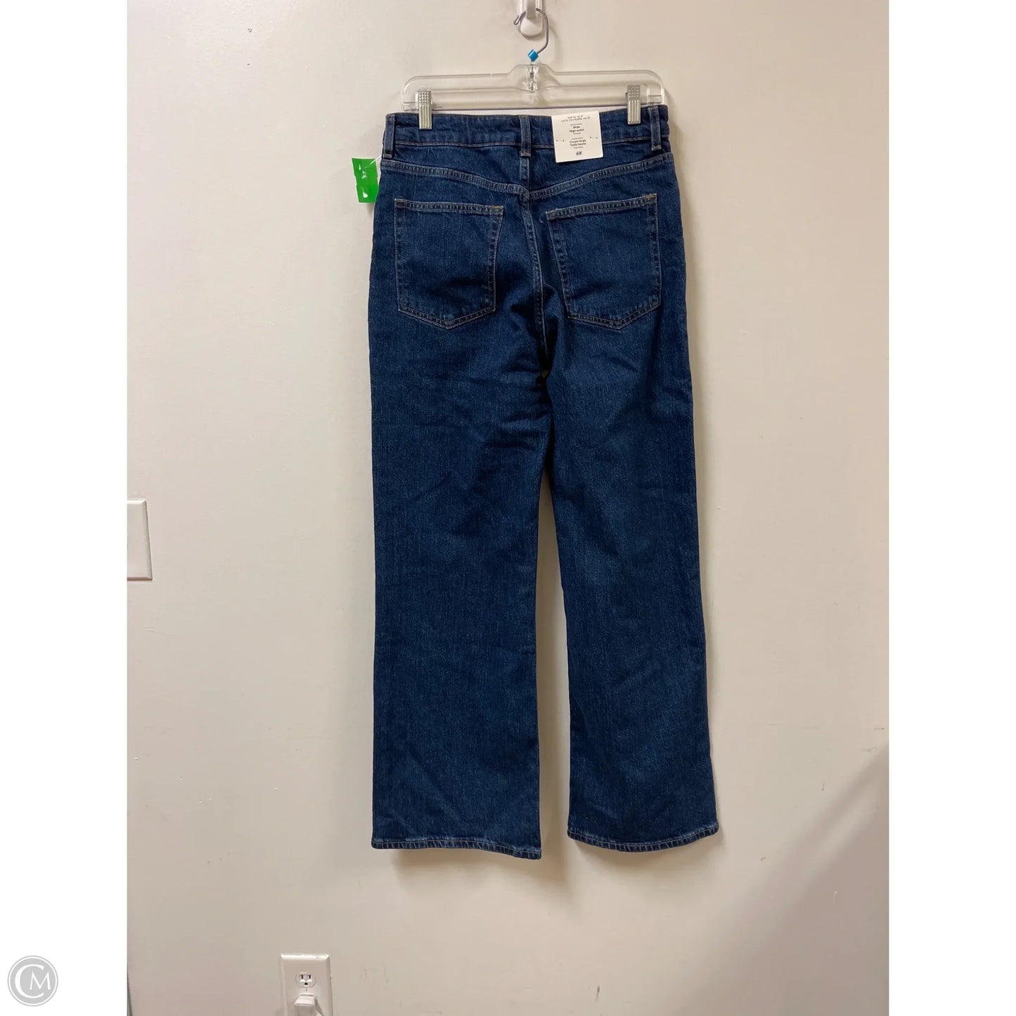 Jeans Straight By H&m In Black Denim, Size: 10