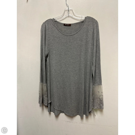 Tunic Long Sleeve By Bombom In Grey, Size: S