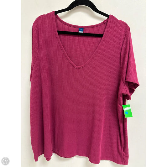 Top Short Sleeve By Old Navy In Pink, Size: 1x