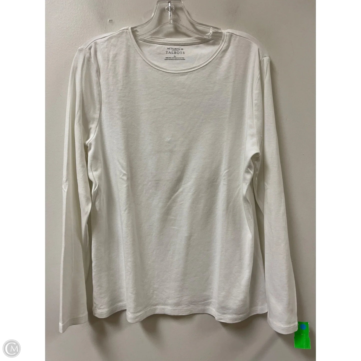 Top Long Sleeve By Talbots In White, Size: Xl