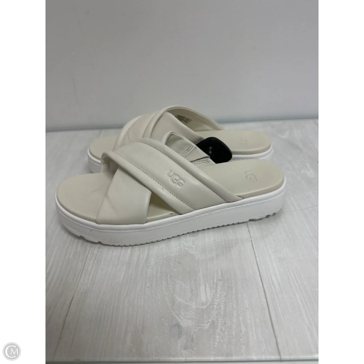 Sandals Designer By Ugg In White, Size: 8.5