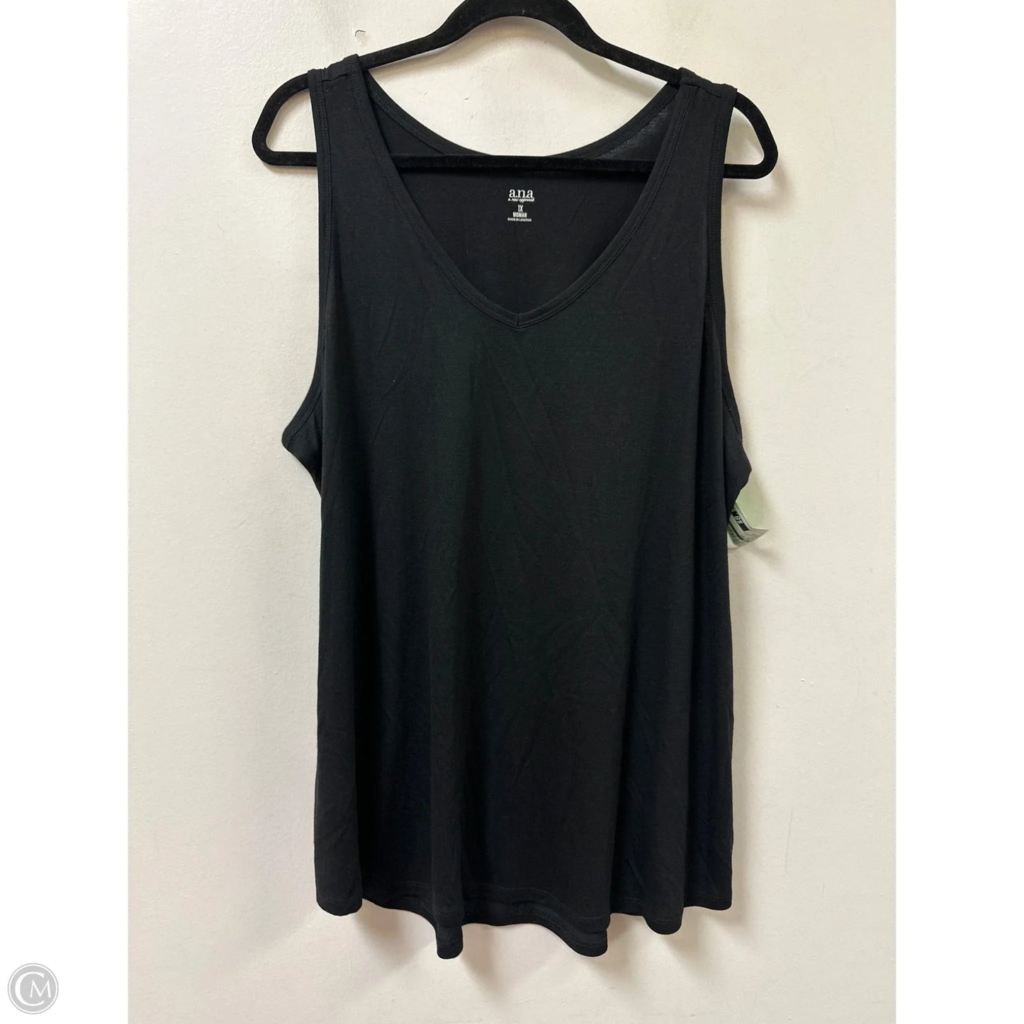 Tank Top By Ana In Black, Size: 1x