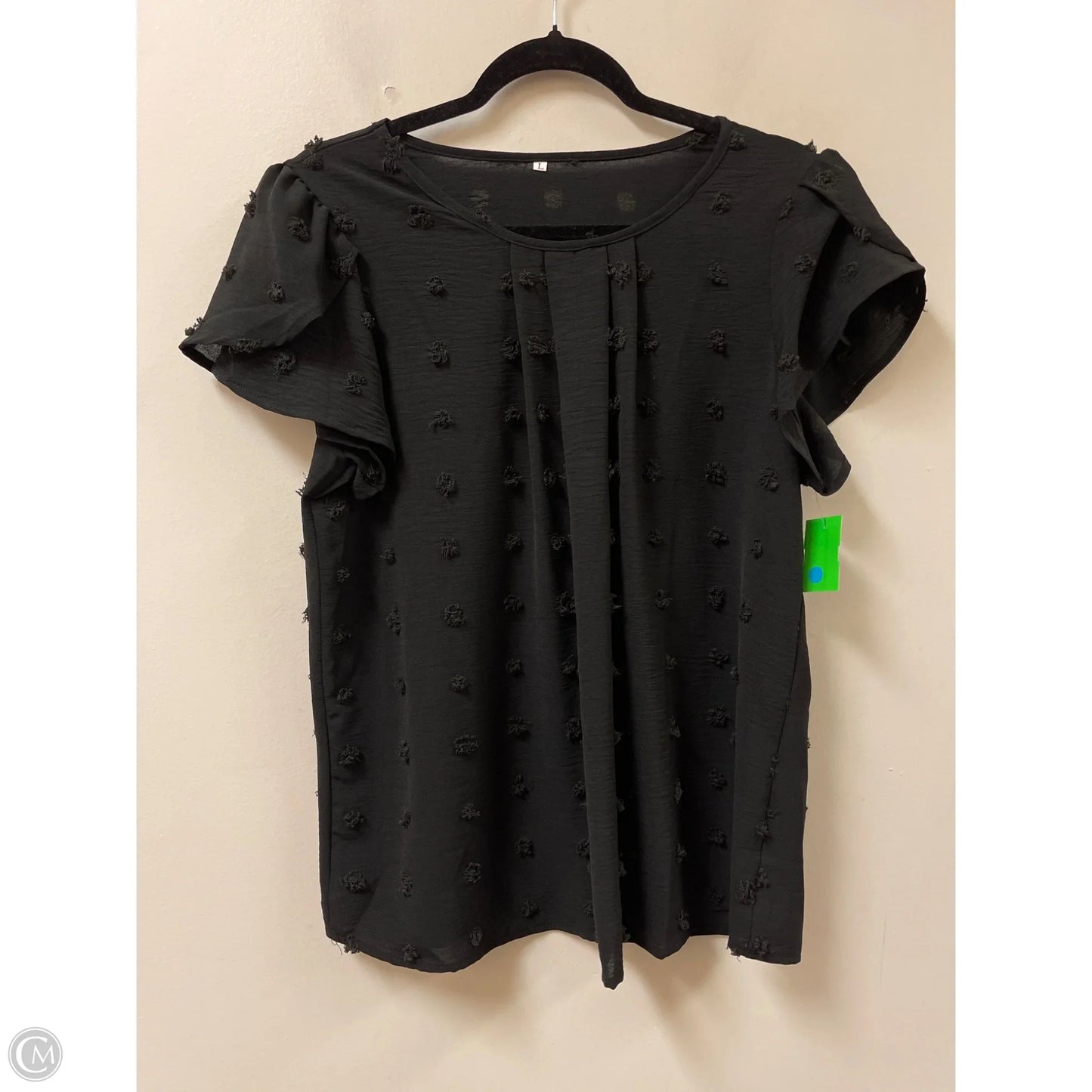 Top Short Sleeve By Clothes Mentor In Black, Size: L