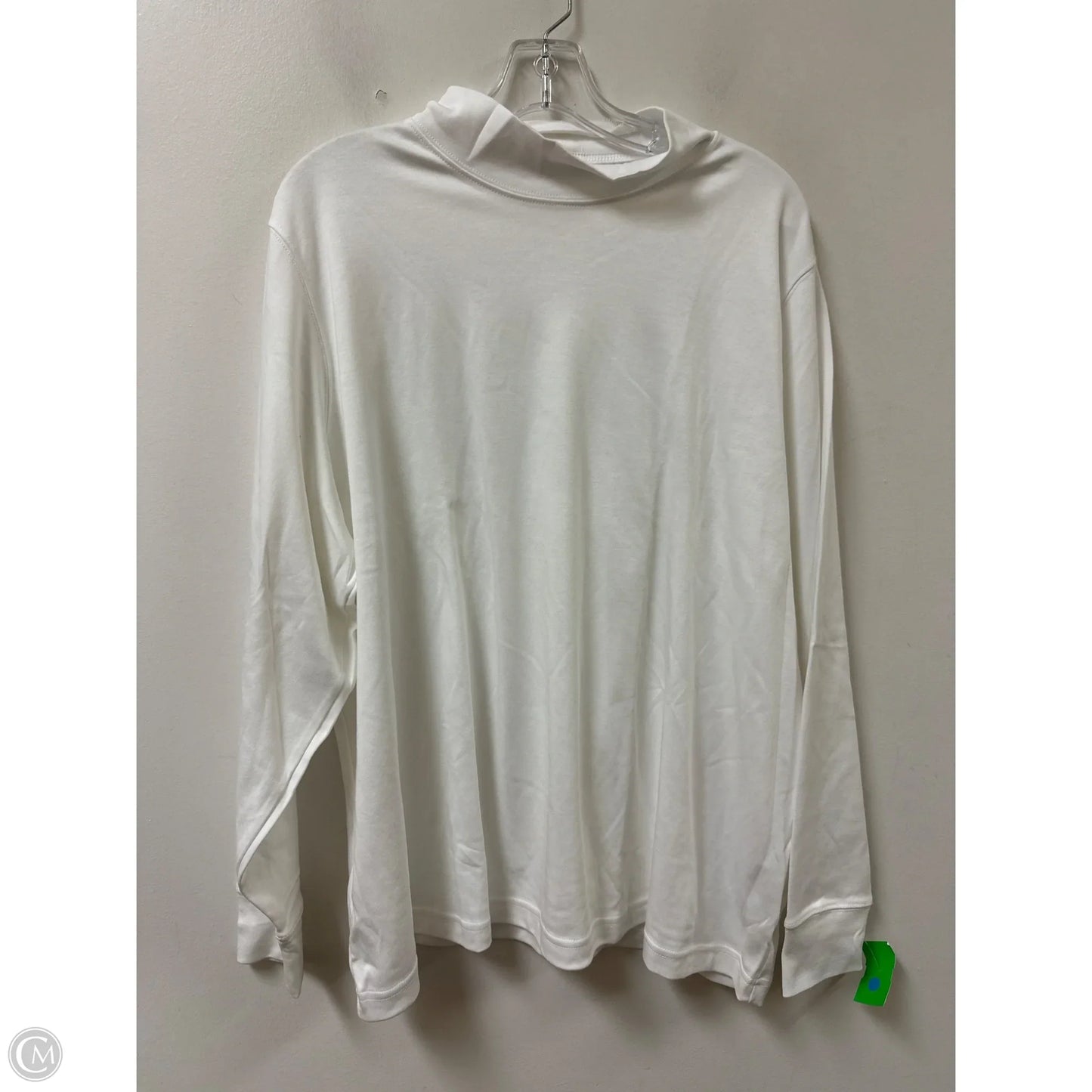 Top Long Sleeve By Lands End In White, Size: 3x