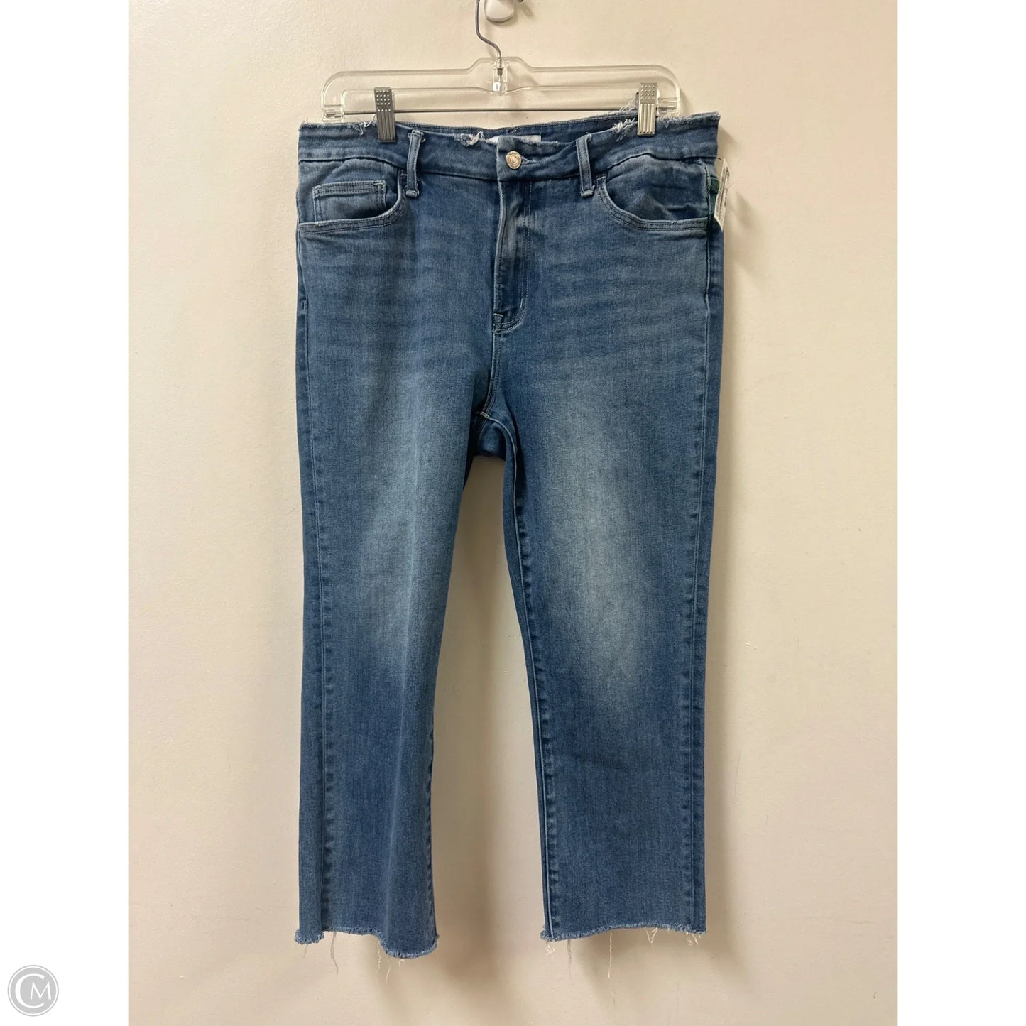 Jeans Straight By Vervet In Blue Denim, Size: 14