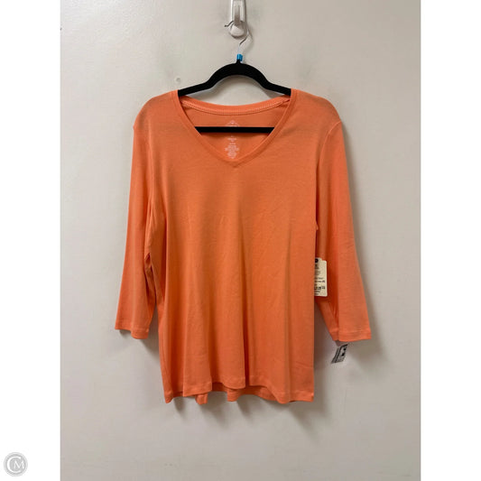 Top Short Sleeve By St Johns Bay In Orange, Size: Xl