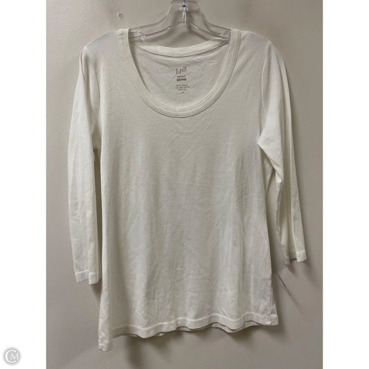 Top Long Sleeve By J. Jill In White, Size: M