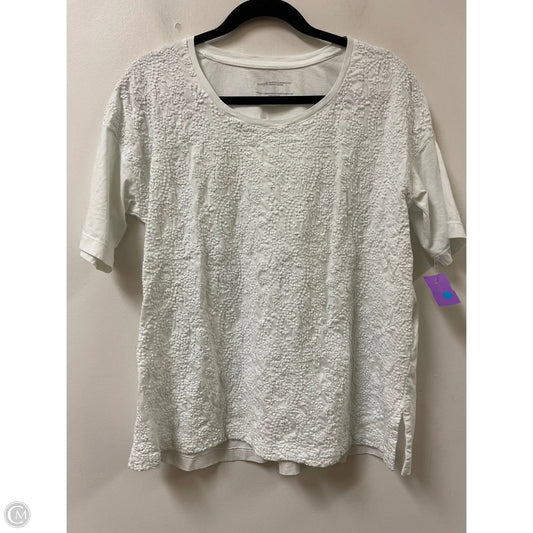 Top Short Sleeve By Pure Jill In White, Size: M