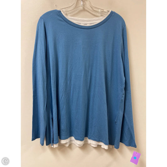 Top Long Sleeve By J. Jill In Blue, Size: L