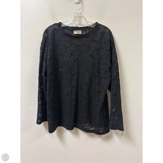 Top Long Sleeve By Clothes Mentor In Black, Size: M