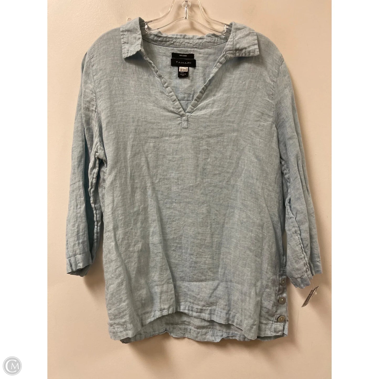Top Long Sleeve By Tahari In Blue, Size: Xl