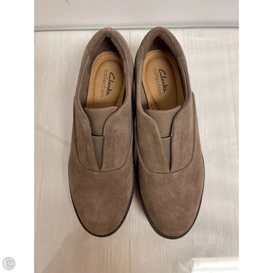 Shoes Heels Wedge By Clarks In Bronze, Size: 8.5