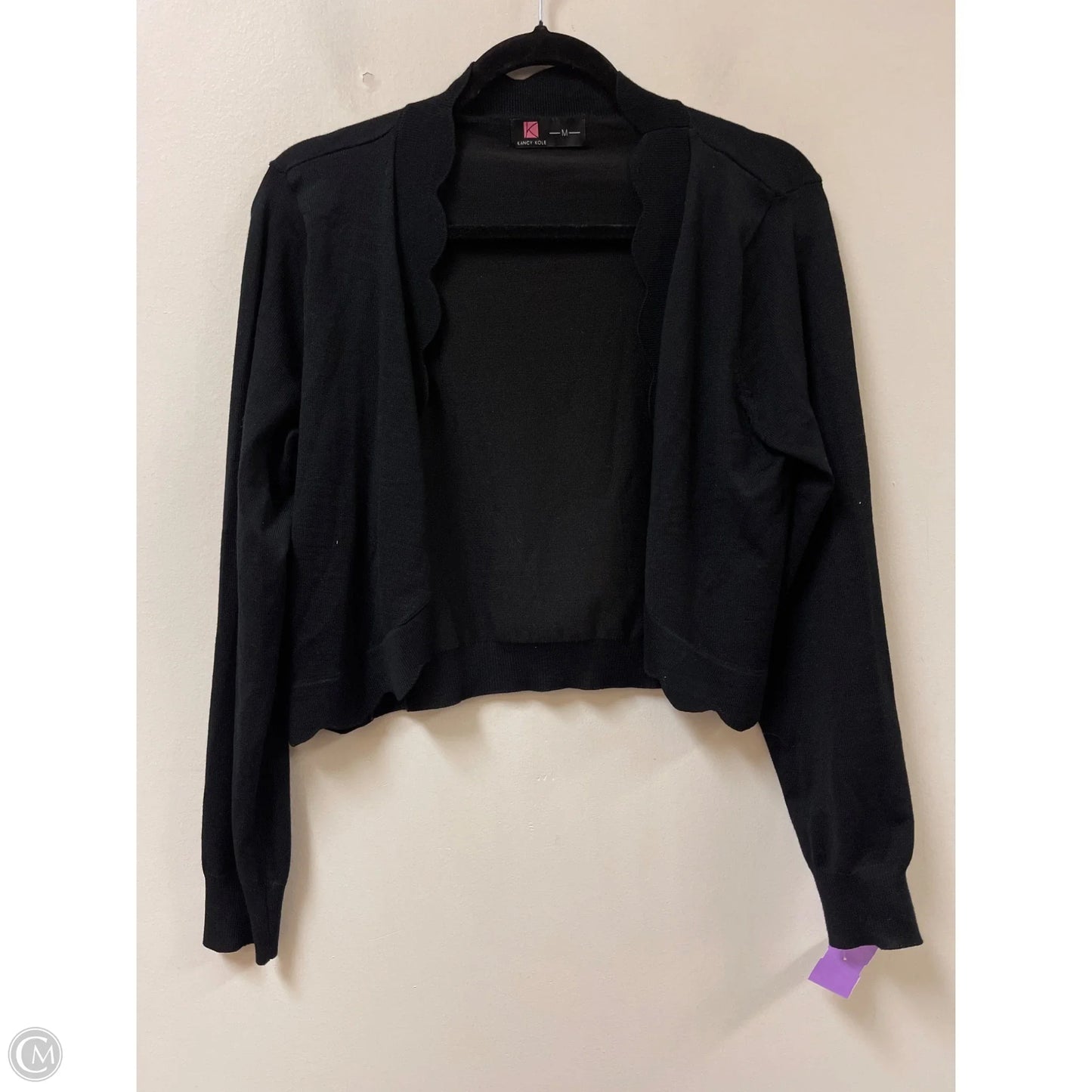 Sweater Cardigan By Clothes Mentor In Black, Size: M