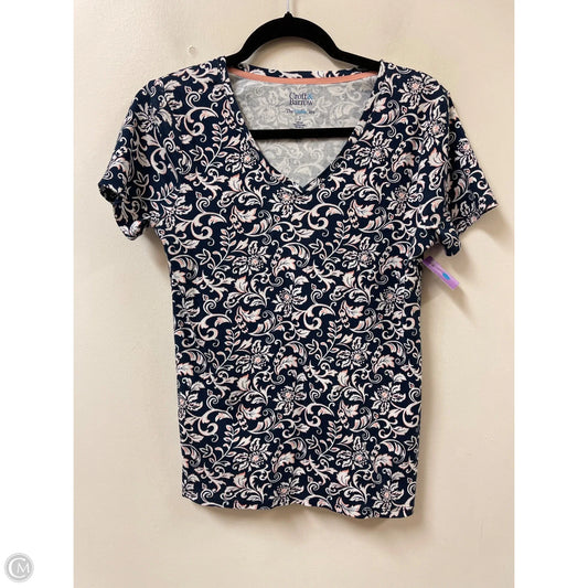 Top Short Sleeve By Croft And Barrow In Navy, Size: S