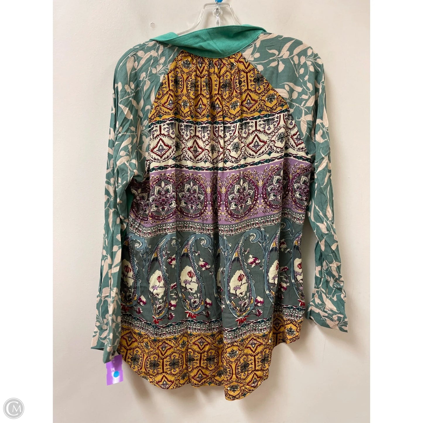 Blouse Long Sleeve By Umgee In Green, Size: L