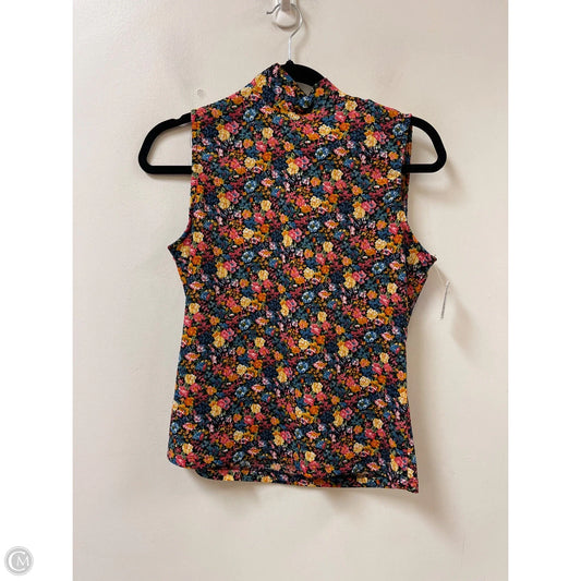 Top Sleeveless By Jules & Leopold In Floral Print, Size: M