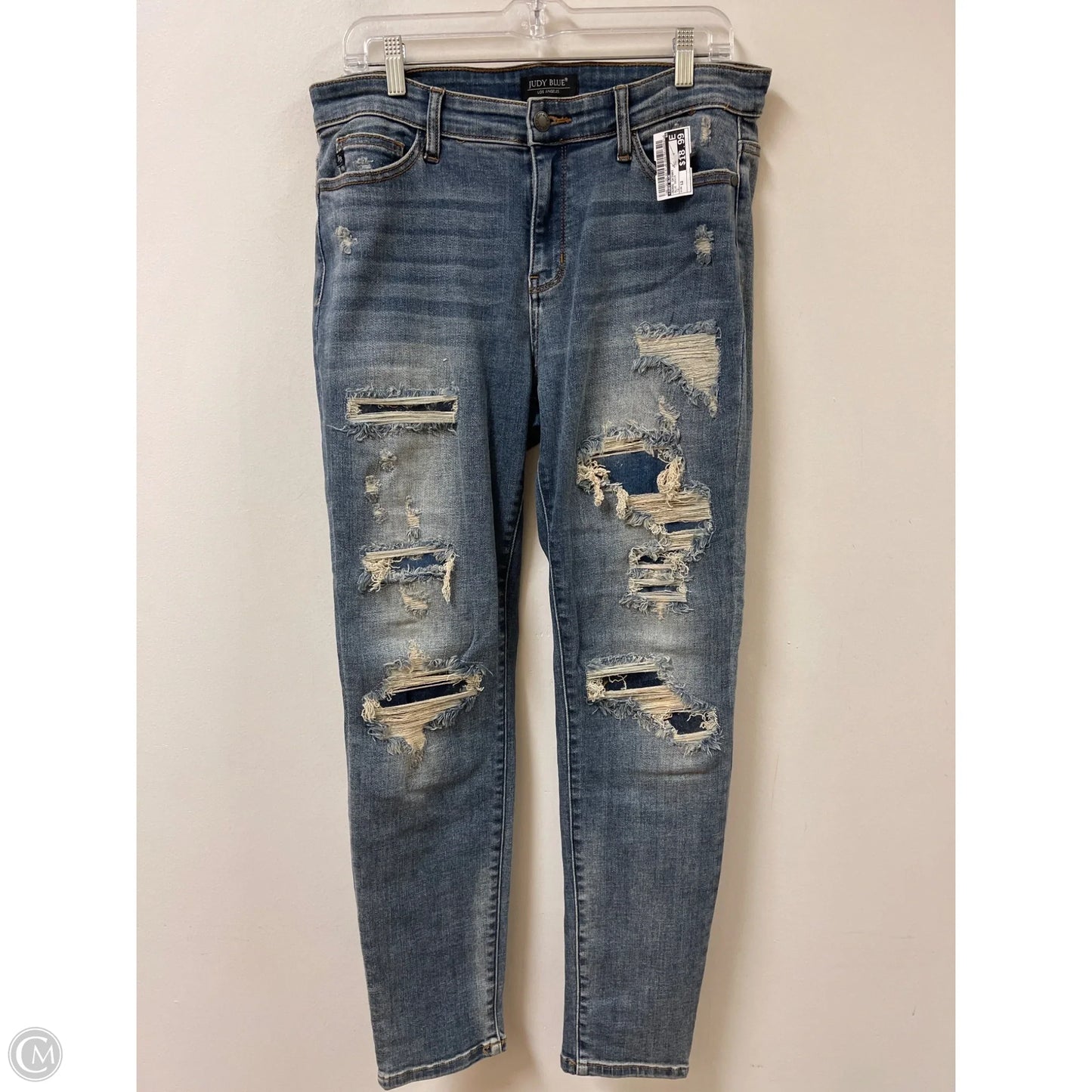 Jeans Skinny By Judy Blue In Blue Denim, Size: 12