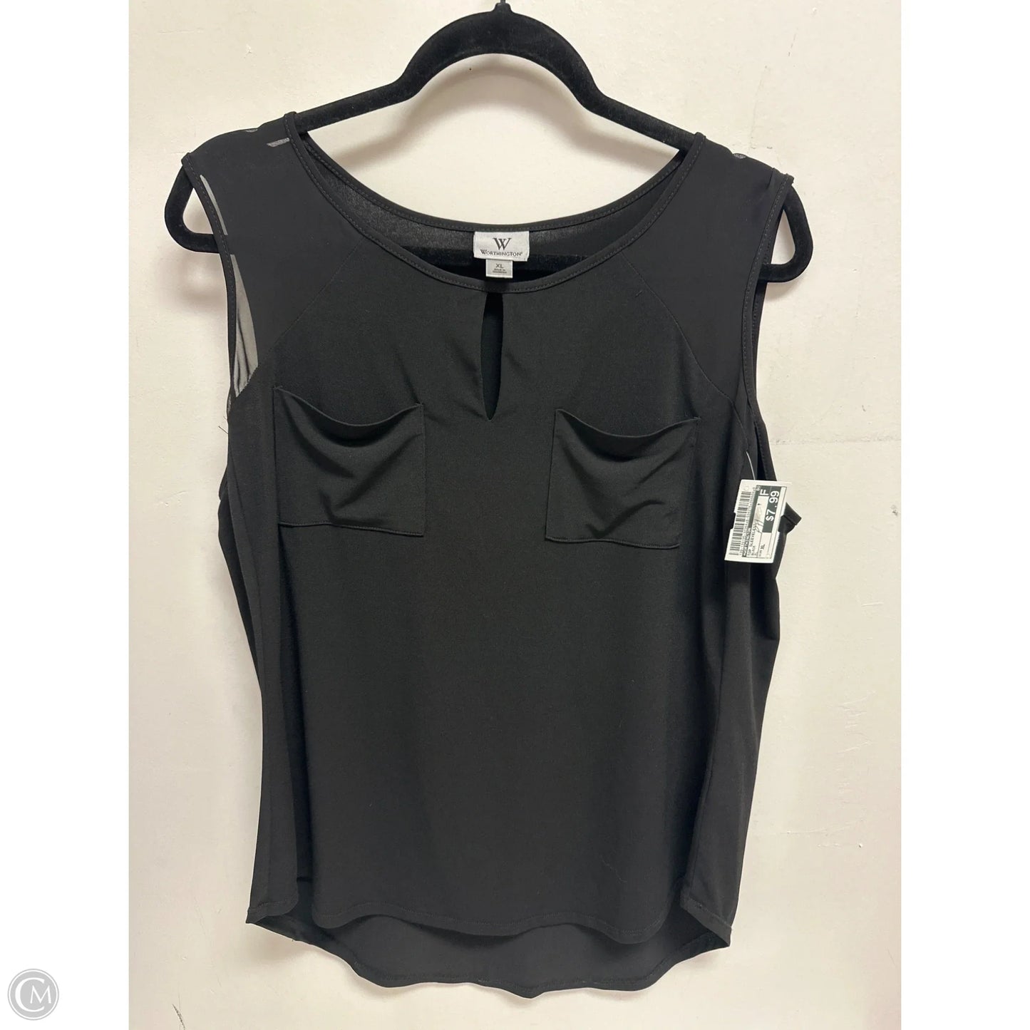 Top Sleeveless By Worthington In Black, Size: Xl
