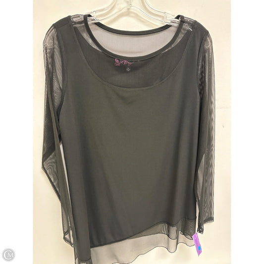 Top Long Sleeve By Peck And Peck In Black, Size: M
